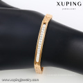 71311 brazalete de tenis de circonio chapado en oro 18k de latón chapado en oro